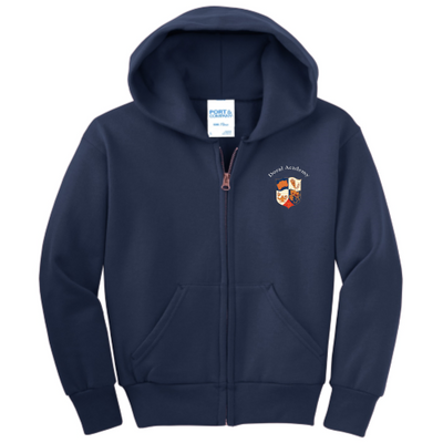 DoralRedRock - Port & Company Youth Full-Zip Hooded Sweatshirt