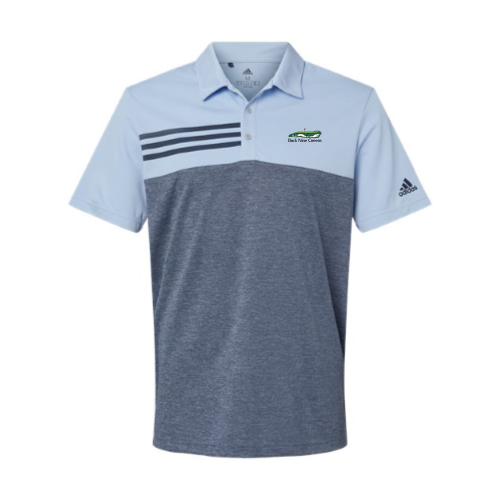 BackNineGreens - Men's Heather Colorblock 3-Stripes Sport Shirt