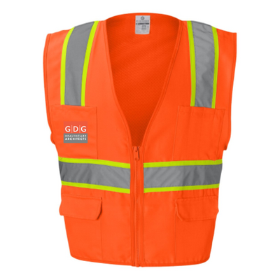 GDG - Solid Front Safety Vest With Mesh Back
