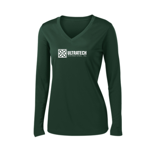UltraTech - Sport Tek Ladies Long Sleeve V Neck Tee v2