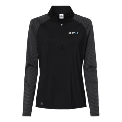 Servos.io -Women's Stripe Block Quarter-Zip Pullover