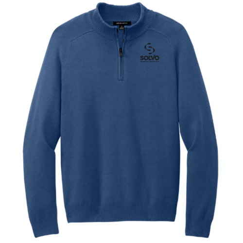 MercerMettle - Men's Quarter-Zip Sweater - Blue