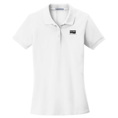 GulfCoastWaterAuthority - Port Authority - Ladies EZCotton Polo - White