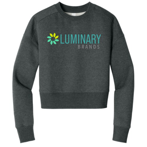 LuminaryBrands - District Women's Perfect Weight Fleece Cropped Crew