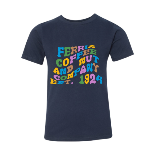 FerrisCoffee - Youth Premium Short Sleeve Crew - YOUTH - Warp Colorful