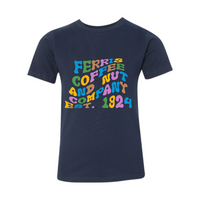 FerrisCoffee - Youth Premium Short Sleeve Crew - YOUTH - Warp Colorful
