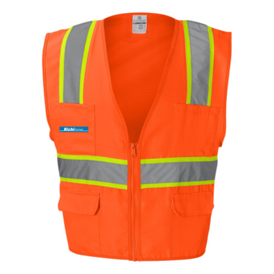 Richi Weiningen - Solid Front Safety Vest With Mesh Back