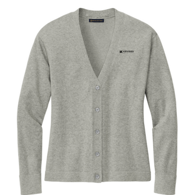 Krivonen - Brooks Brothers Women's Cotton Stretch Cardigan Sweater Grey