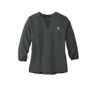 VeracityCapital - MERCER+METTLE Women's Stretch Crepe 3/4-Sleeve Blouse MM2011