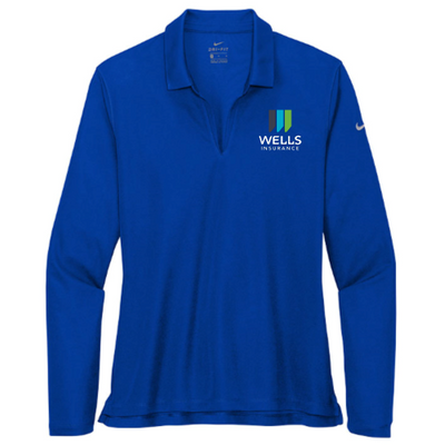 Wells Insurance - Ladies Nike Dri Fit Long Sleeve Polo