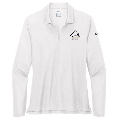 CascadiaNWRealEstate - Nike - Ladies Dri-FIT Long Sleeve Polo v1