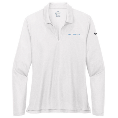 Coldstream - Nike Ladies Dri-FIT Long Sleeve Polo - White