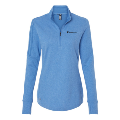Marquette - Women's 3-Stripes Quarter-Zip Sweater - v2