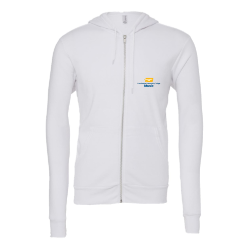 LinnBentonCCM - Unisex Sponge Fleece Full-Zip Hooded Sweatshirt - White