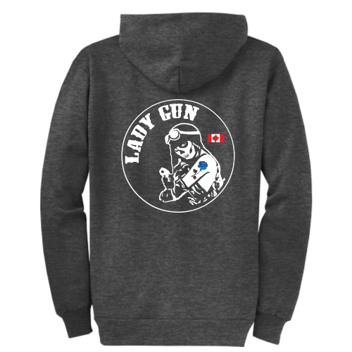 ShotGunLawEnforcementMC - Port & Company Classic Full-Zip Hooded Sweatshirt v11 "Lady Gun"