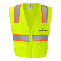 NextgenBuildingCo - Solid Front Safety Vest With Mesh Back