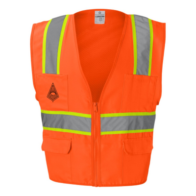 DRL - Solid Front Safety Vest With Mesh Back