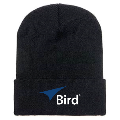 Bird Cuffed Knit Beanie