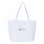 Brickvine - 24.5L Canvas Zippered Tote - White / Natural
