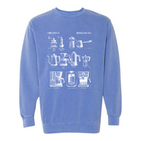 FerrisCoffee - Pigment-Dyed Crewneck Sweatshirt - Brewing Since Crewneck Sweatshirt