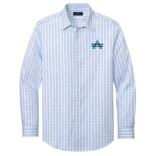 White/ Newport Blue Grid Check