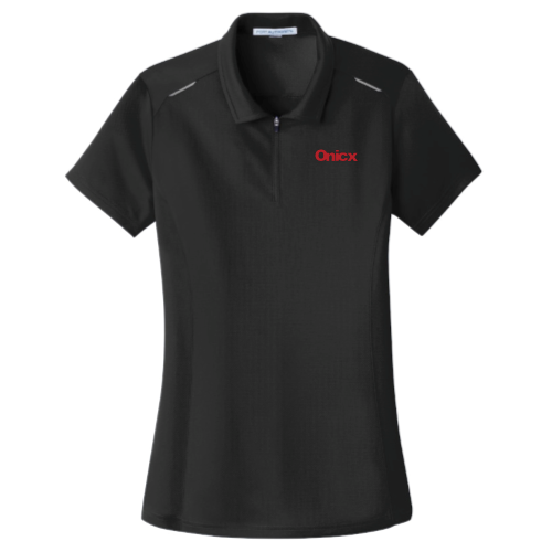 Onicx - Port Authority Ladies Pinpoint Mesh Zip Polo