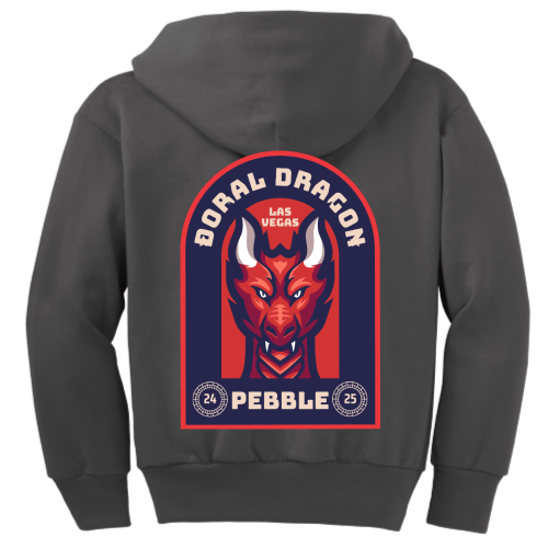 DoralPebble - Port & Company Youth Full-Zip Hooded Sweatshirt