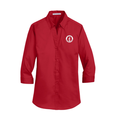 CornellFreeSpeechAlliance - Port Authority Ladies 3/4-Sleeve SuperPro Twill Shirt v1