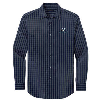 Navy Blazer/ White Grid Check