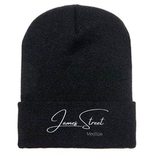 JamesStreetMedSpa - Adult Cuffed Knit Beanie -Black