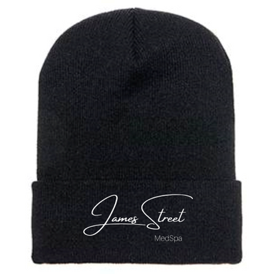 JamesStreetMedSpa - Adult Cuffed Knit Beanie -Black