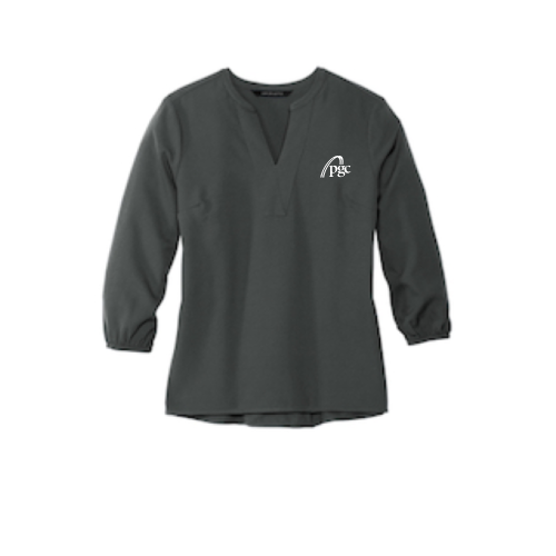 PGC - MERCER+METTLE Women's Stretch Crepe 3/4-Sleeve Blouse v3
