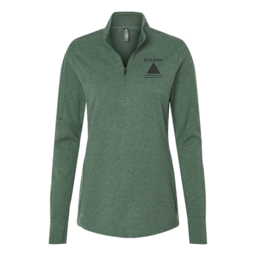 EliteMindTechnologies  - Women's 3-Stripes Quarter-Zip Sweater