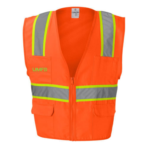 UMFO - Solid Front Safety Vest With Mesh Back