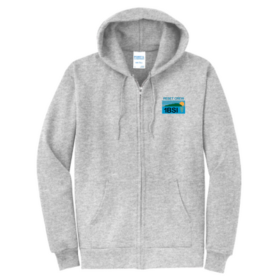 1BSI - Port & Company Classic Full-Zip Hooded Sweatshirt