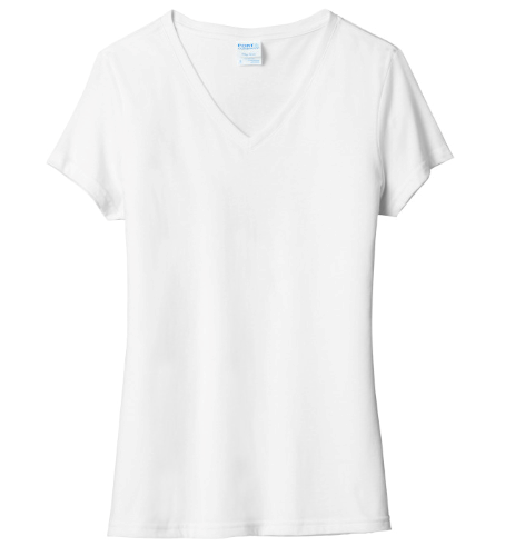TheGroveStore - Port & Company Ladies Fan Favorite Blend V-Neck Tee