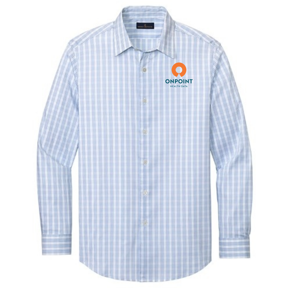 White/ Newport Blue Grid Check