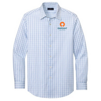 White/ Newport Blue Grid Check