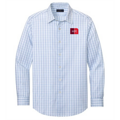 White/ Newport Blue Grid Check